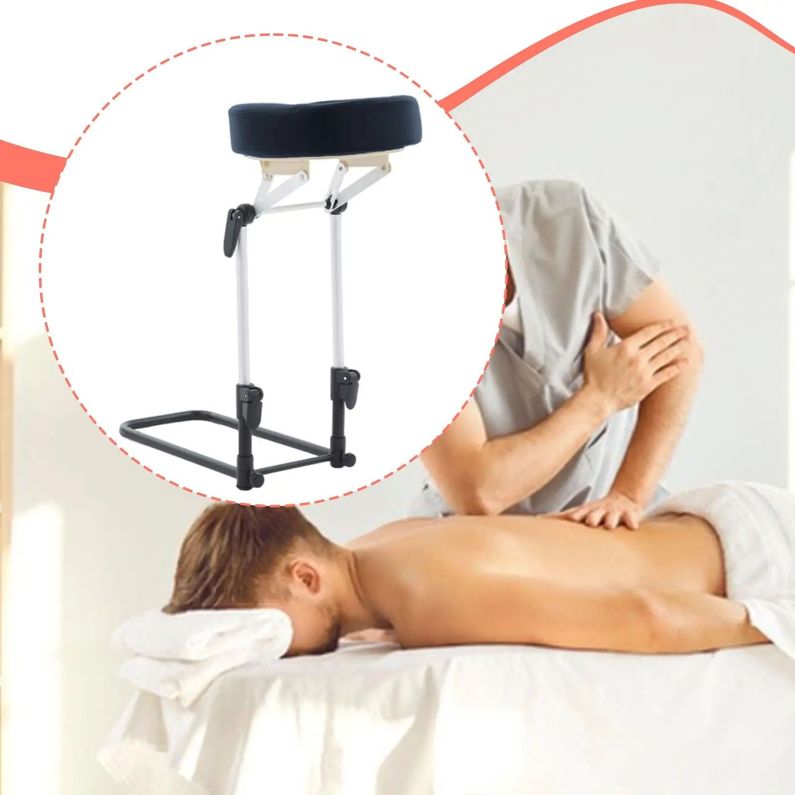 Ergonomic Home Mattress Top Massage Kit Foldable Head Cradle Face Rest Support Cushion for Eye Surgery Recovery