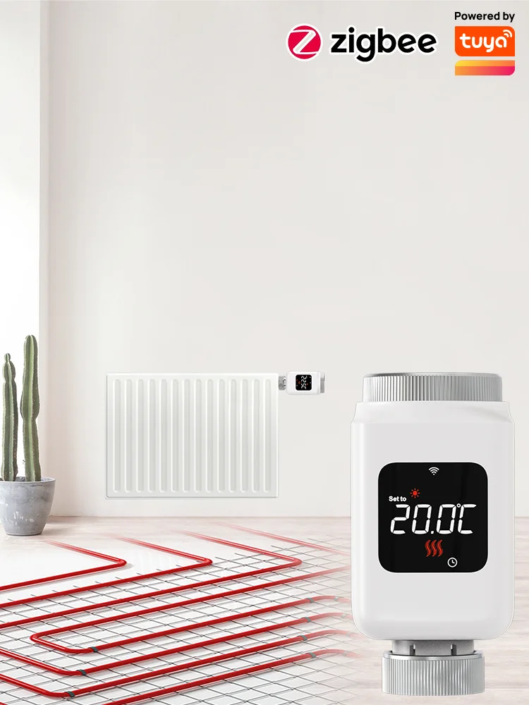 Tuya Zigbee Smart Life Heizkörperventil-Thermostat TRV Heizkörper-Thermostat-Kopf Temperaturregler Alexa Google Home