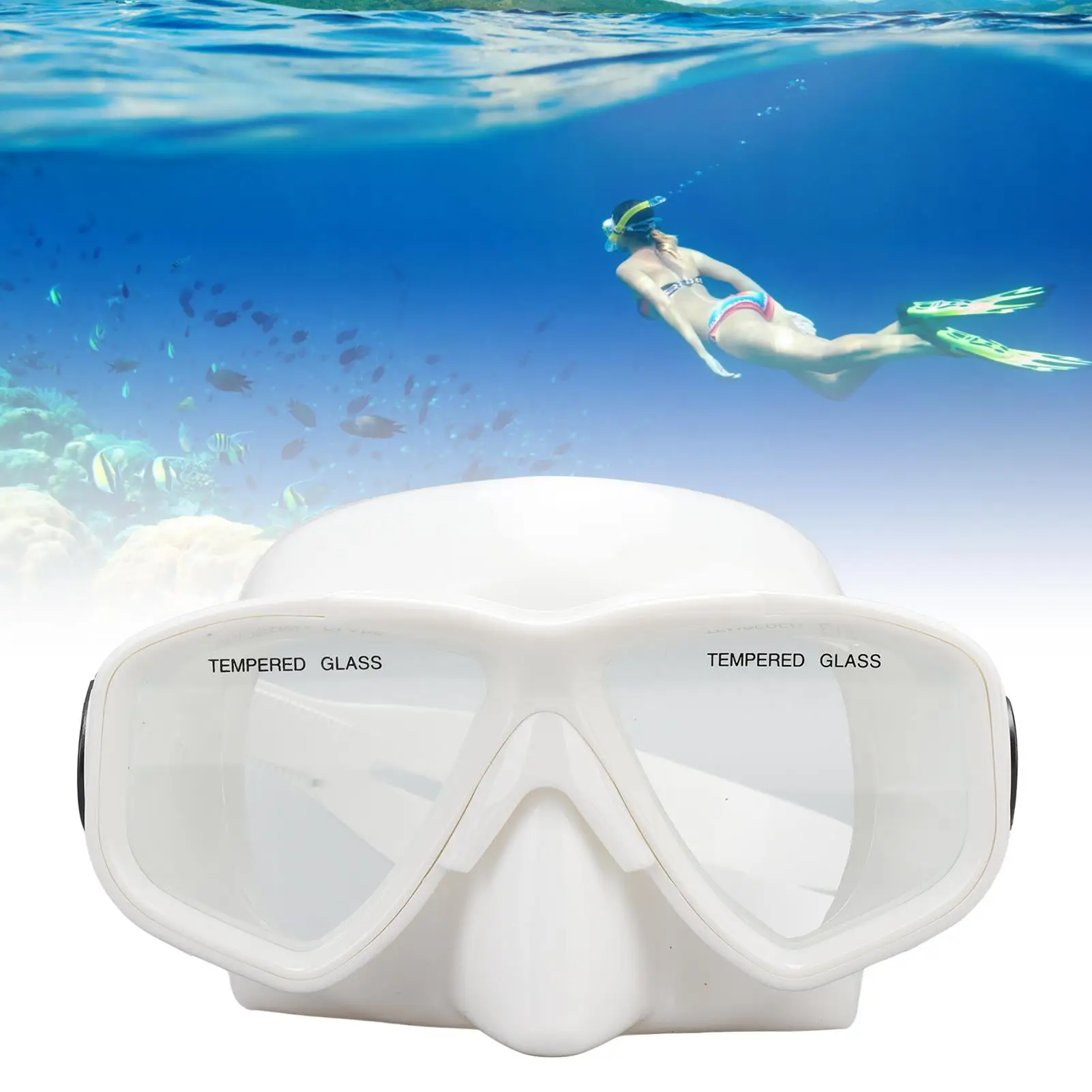 Silicone Swim Goggles for Adults & Teens - Waterproof, Anti-Leak Diving Glasses for snorkeling & Swimming