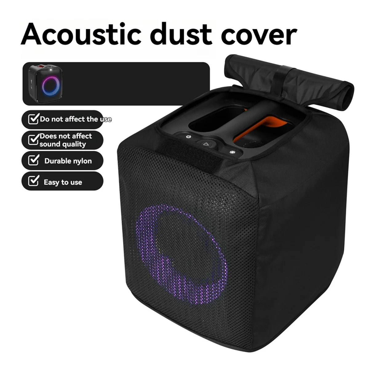 ฝาครอบลําโพงป้องกัน ABXHA สําหรับ JBL PartyBox Encore Essentinal พร้อมที่จับและเคสตาข่ายกันฝุ่น