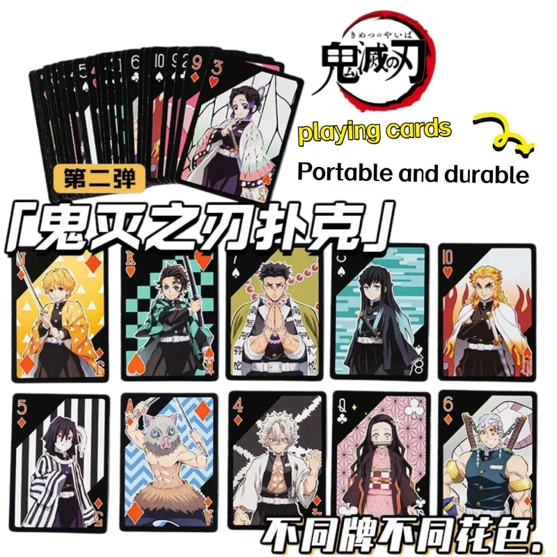 New Demon Slayer Kimetsu No Yaiba Exquisite Playing Cards Creative Anime Board Game Poker Cards Collection Gift for Fans