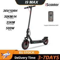 iScooter i9max Foldable Electric Scooter 10inch 500W Dual Suspension 35KM/H Speed Adult City Commuter/Touring Scooter