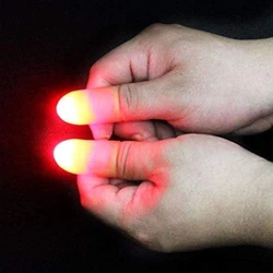 Red Light up Thumb Tips Finger Magic Tricks Fake Finger with LED Light Magia Accessories For Party Stage Illusions Gimmick Props