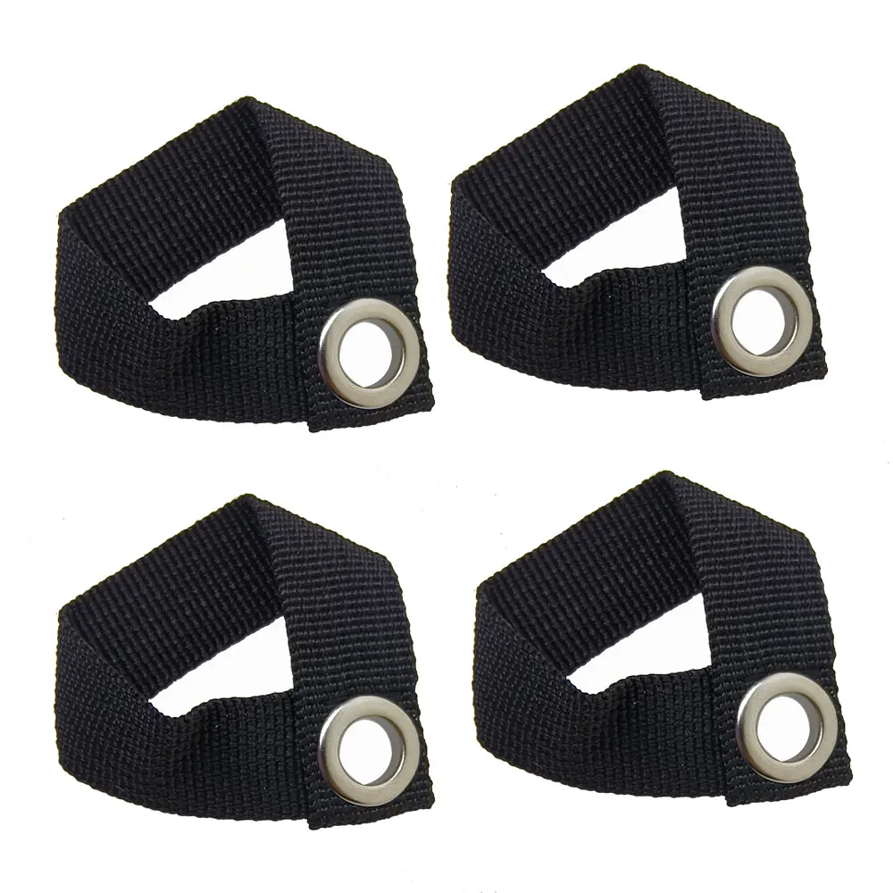 4 Pieces Tent Pole Canopy Pole Fixed Buckle Awning Pole Fixing Belt Camping Windproof Tent Pole Holder Fishing Rod Secure Belt