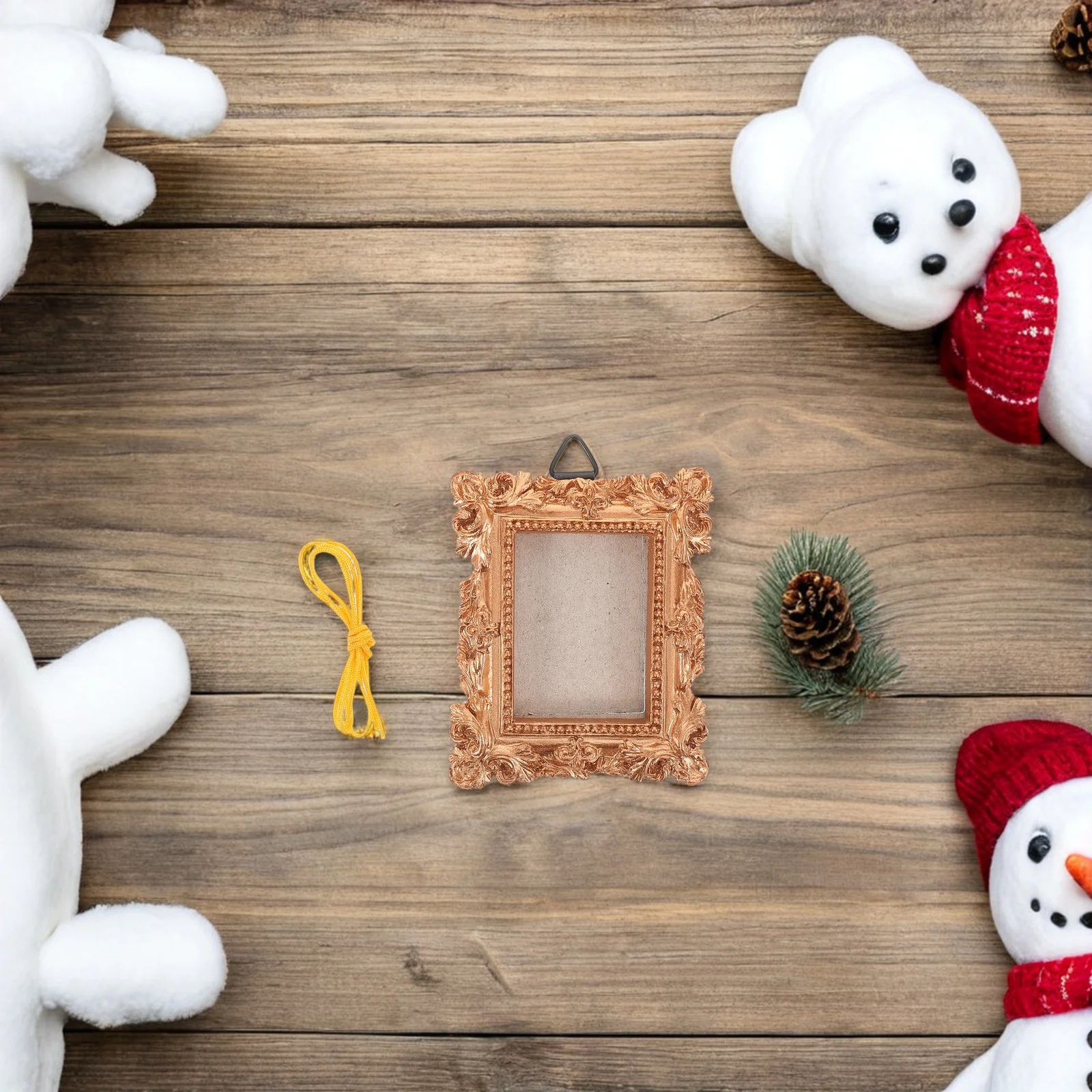 إطار صورة صغير زخرفة خمر البيضاوي حبل معلق شجرة عيد الميلاد ديكور لجدار المنزل لتقوم بها بنفسك عرض الصور الذهب الصغيرة
