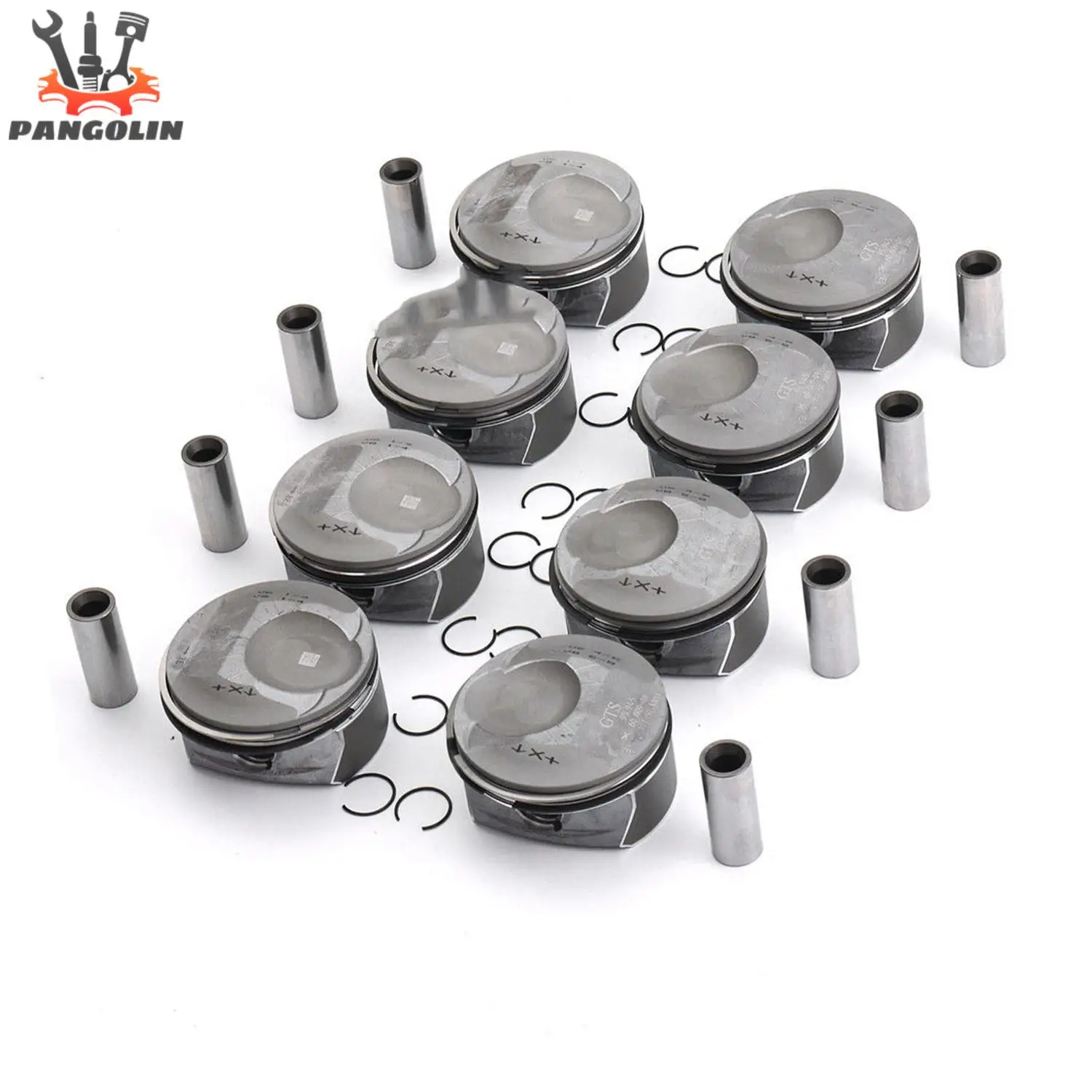 8pcs Pistons & Rings Kit 94810304824 94810304724 94810305722 94810 04755 for Porsche Cayenne Panamera S GTS 957 970  4.8L V8