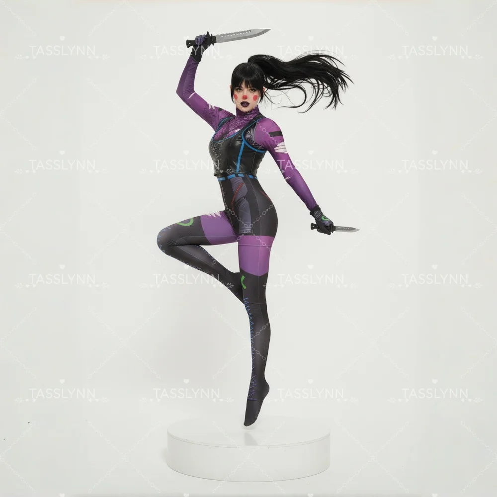 

Punchline Cosplay Joker's New Girlfriend Cosplay Costumes for Women Sexy Halloween Costume Adult Bodysuit