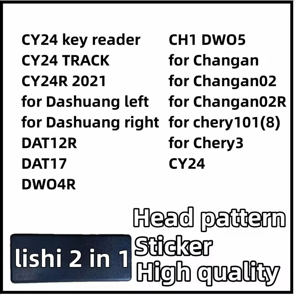 Lishi 2 in 1 locksmith tool with Head pattern Sticker High quality FO38 for Ford Geely GM37 B106 GM25R GM39 GM45 GT10 GT15 G02R