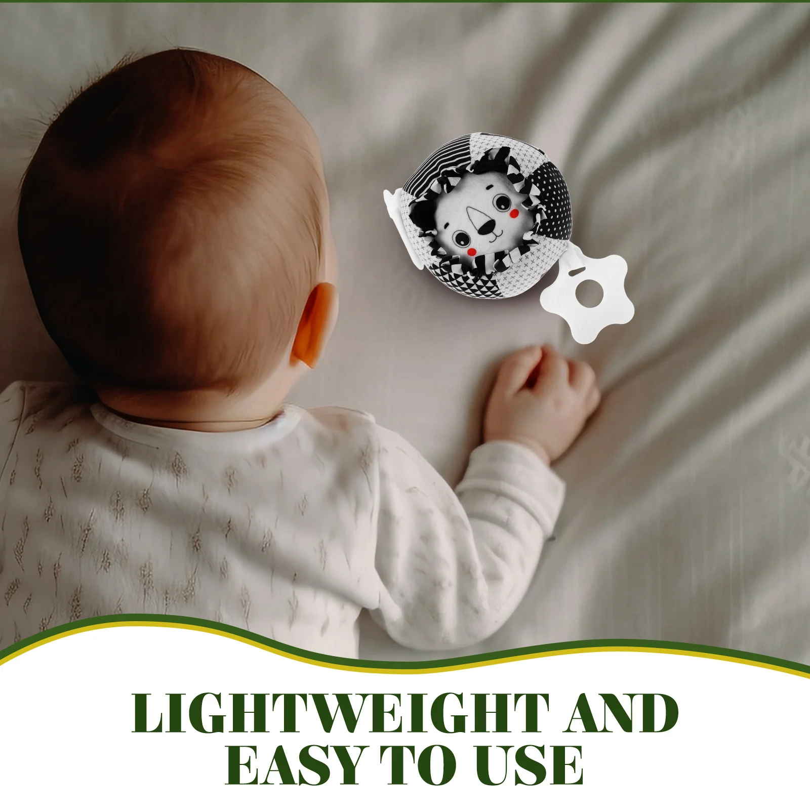 Baby Vroeg Onderwijs Handgreep Bal Zachte Stof Zintuiglijke Multi Textuur Kinderwagen Kinderstoel Buik Tijd Rammelaar