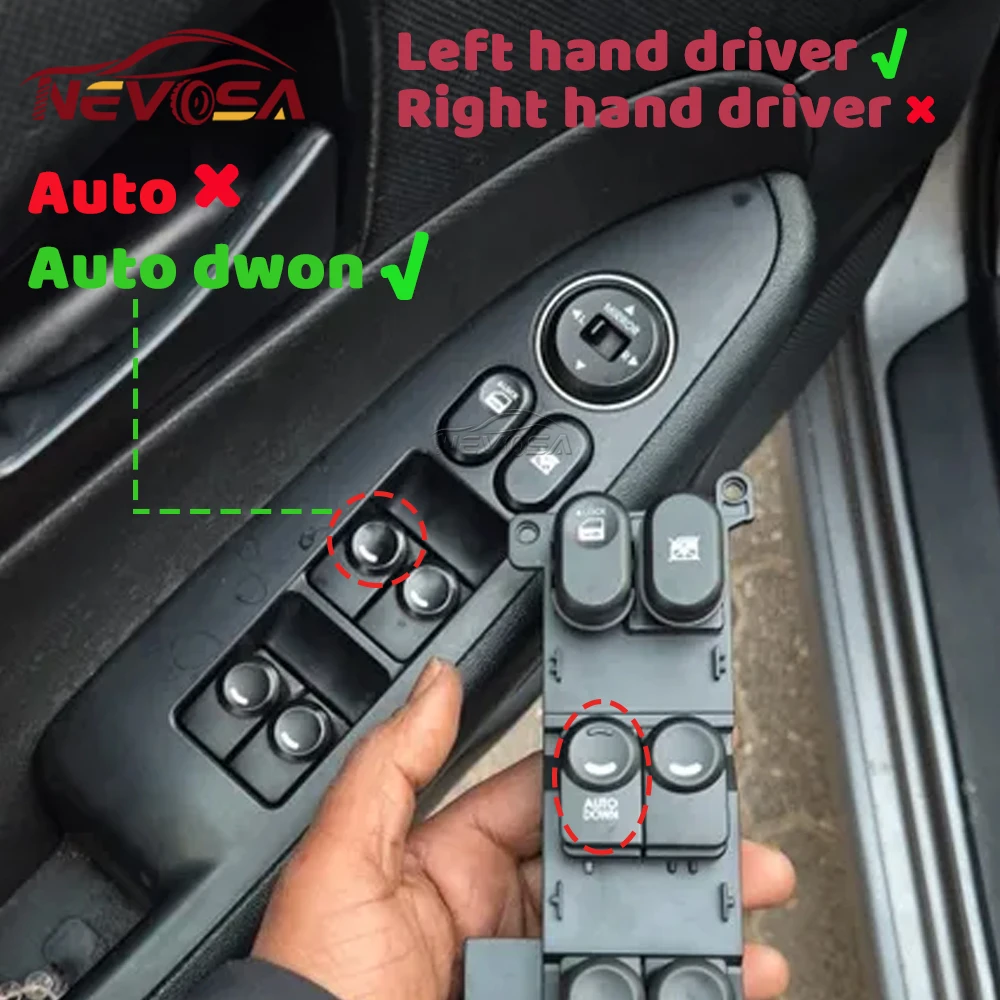 Master Main Button For Hyundai i30 I30cw 2008 2009 2010 2011 Front Left Right Electric Window Control Switch Lifter 935702L010 view 5