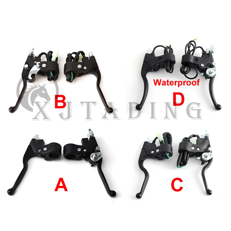 1 para 7/8 ''prawo podwójne podwójne Mini moto lewą rączkę dźwignie hamulcowe do motocykli 47cc 49cc kieszeni motor terenowy skuter gazu Mini Moto ATV Quad
