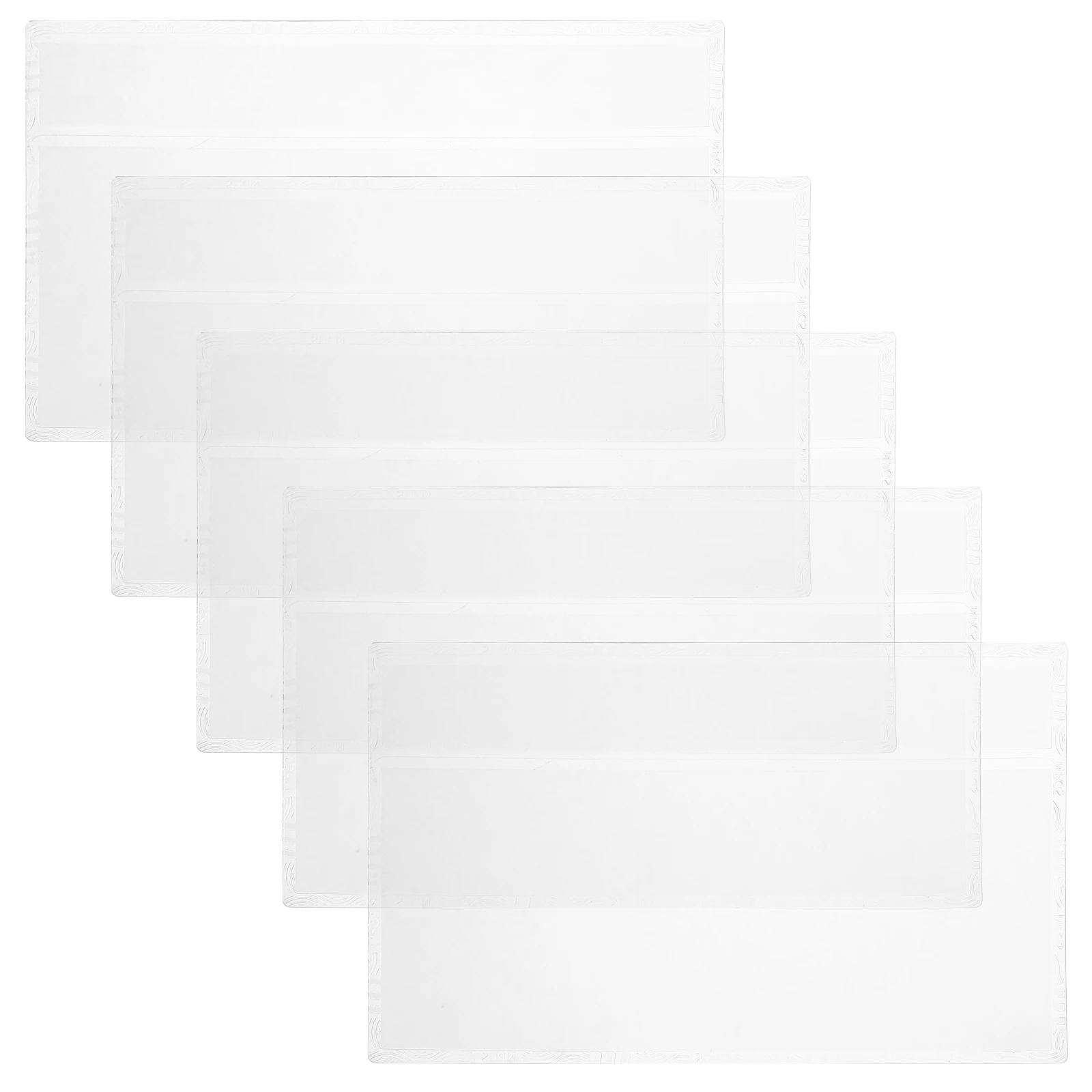 5 Pcs Hard Rubber Cover Protective Clip Rigid Currency Bill Clear Holders Display Frames Paper Sleeves Plastic Banknote