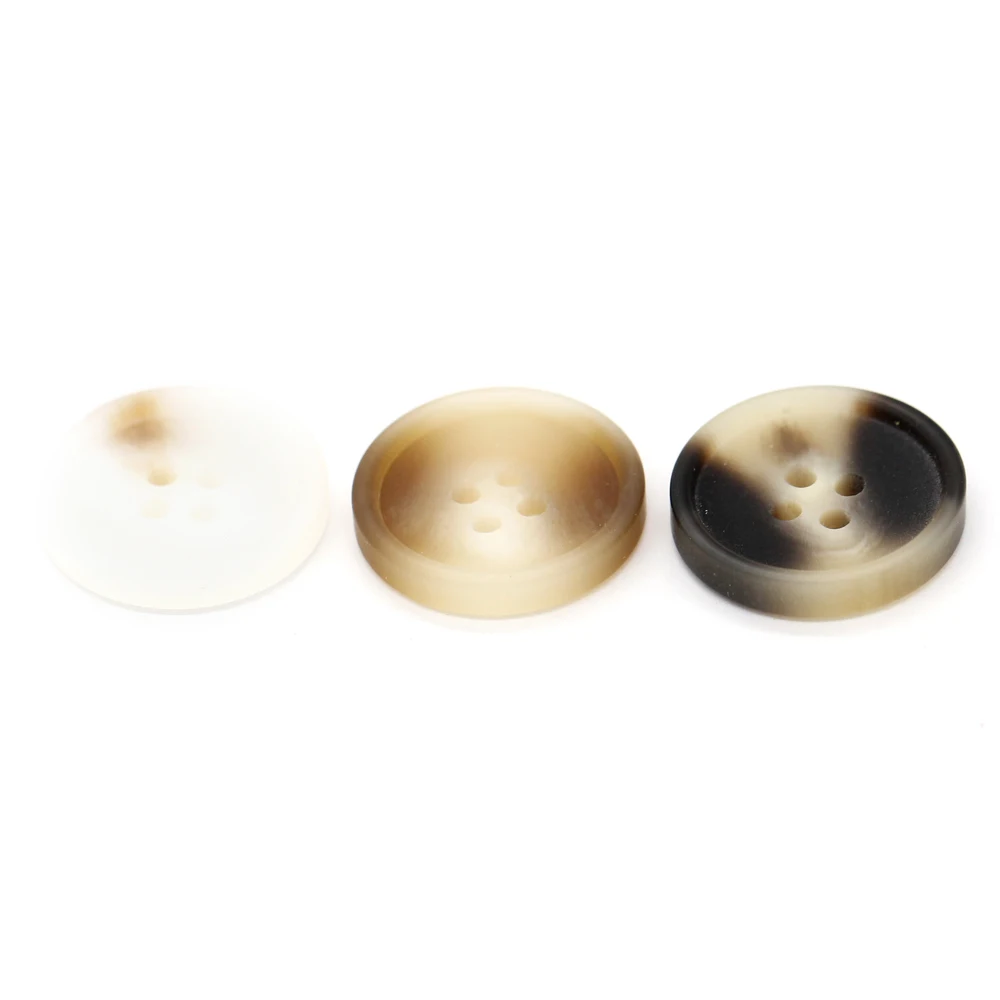 EQUBO 15/18/21/25mm Classical Horn Pattern Resin Buttons for Clothing Men Suit Coat Jacket Large Handmade Decorations