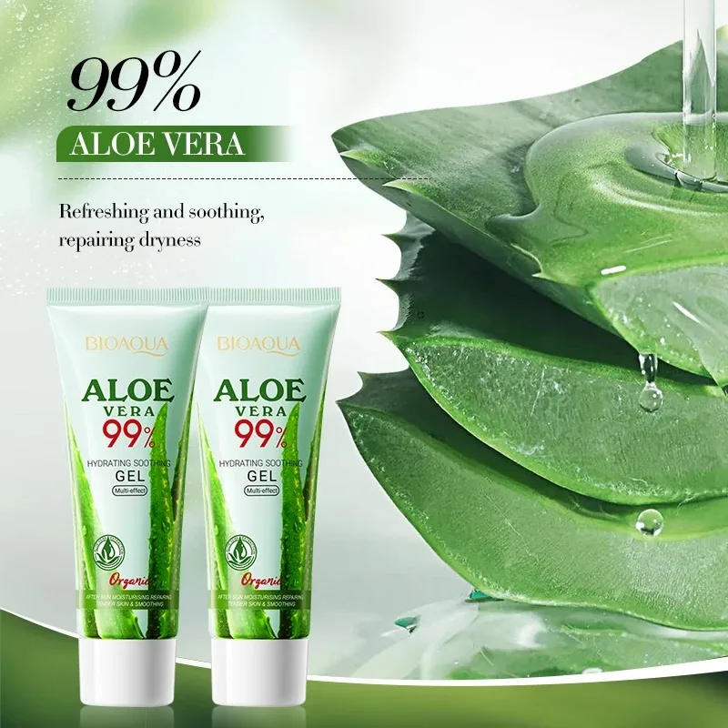 Gel d'aloe vera hydratant, adapté au visage et au corps, hydratant et nourrissant, réparateur des coups de soleil, adapté aux peaux sensibles et aux soins de l'acné
