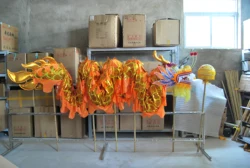 10m adults Gold-Plated DRAGON DANCE CHINESE Spring Day Party Decoration National Mascot Costume Folk Festival Stage Props