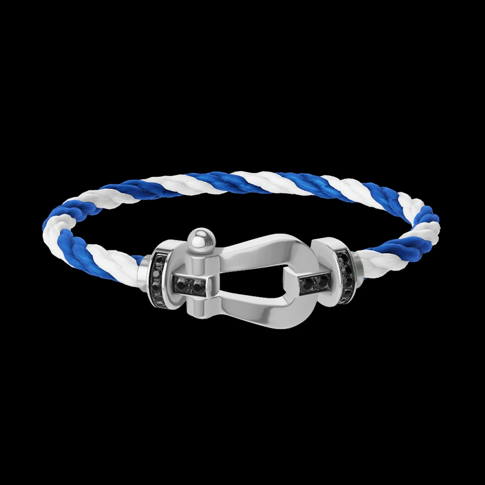 

LIEI New 925 Silver Green Blue Three colors Nylon L Zircon Bracelet Female Daily Wear Party Party Gifts Luxurious Couple Jewelry