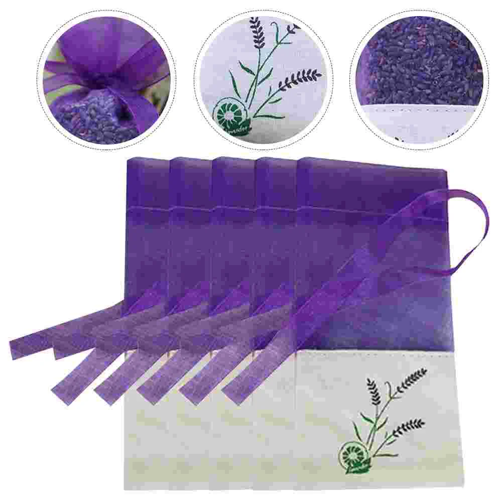 10 Pcs Empty Fragrance Decorative Lavender Pouch Sachet Bag Clear Gift Bags Sachets Pendants Yarn Scent