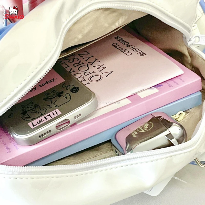 Kawaii Sanrio Kuromi Cinnamoroll Ita Bag for Women PU Transparent Pocket Itabag Japanese Harajuku Y2K  Preppy Bag Shoulder Bags