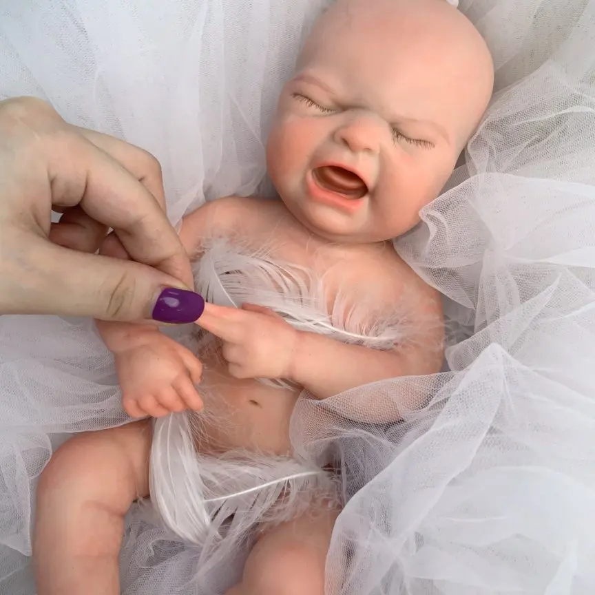 جديد 13 بوصة ماريا سيليكون طفلة يمكن أن تأخذ حمام الوليد دمية اليدوية عالية الجودة تولد من جديد دمية للأطفال الهدايا #5