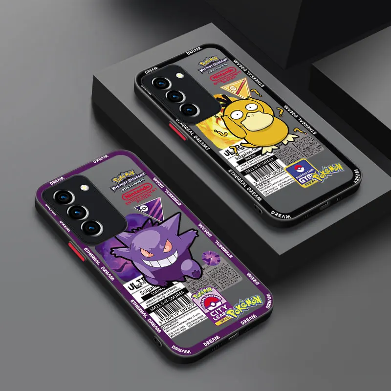 サムスン用の半透明のつや消しシェル,ポケモン,銀河a03コア,a02,a10,a12,a20,a21,a50,a70 s,a01,a04e,a05