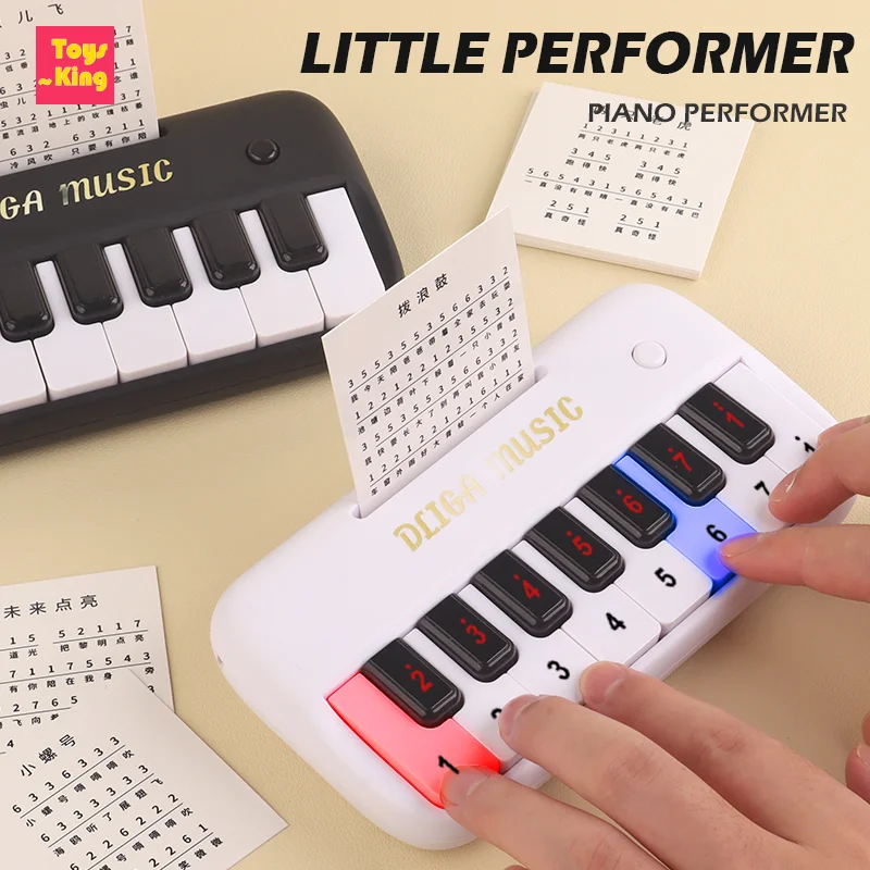 ミニ電子ピアノキーボードポケット楽器おもちゃサウンドライト学習音楽教育ゲーム子供のおもちゃクリスマスギフト