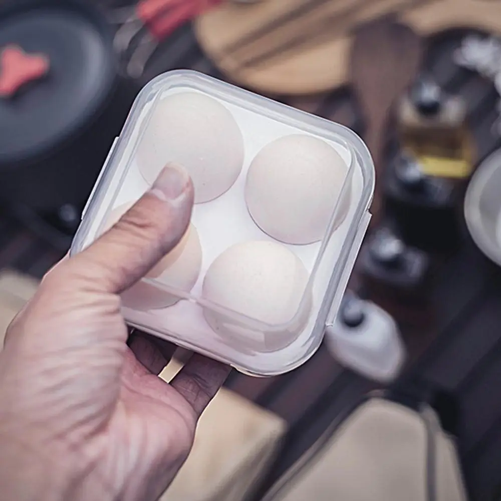 Outdoor Tools Anti-fall 2/4/6 Grid Camping Storage Box Egg Container Egg Holder Eggs Case Picnic Eggs Box Egg Storage Box