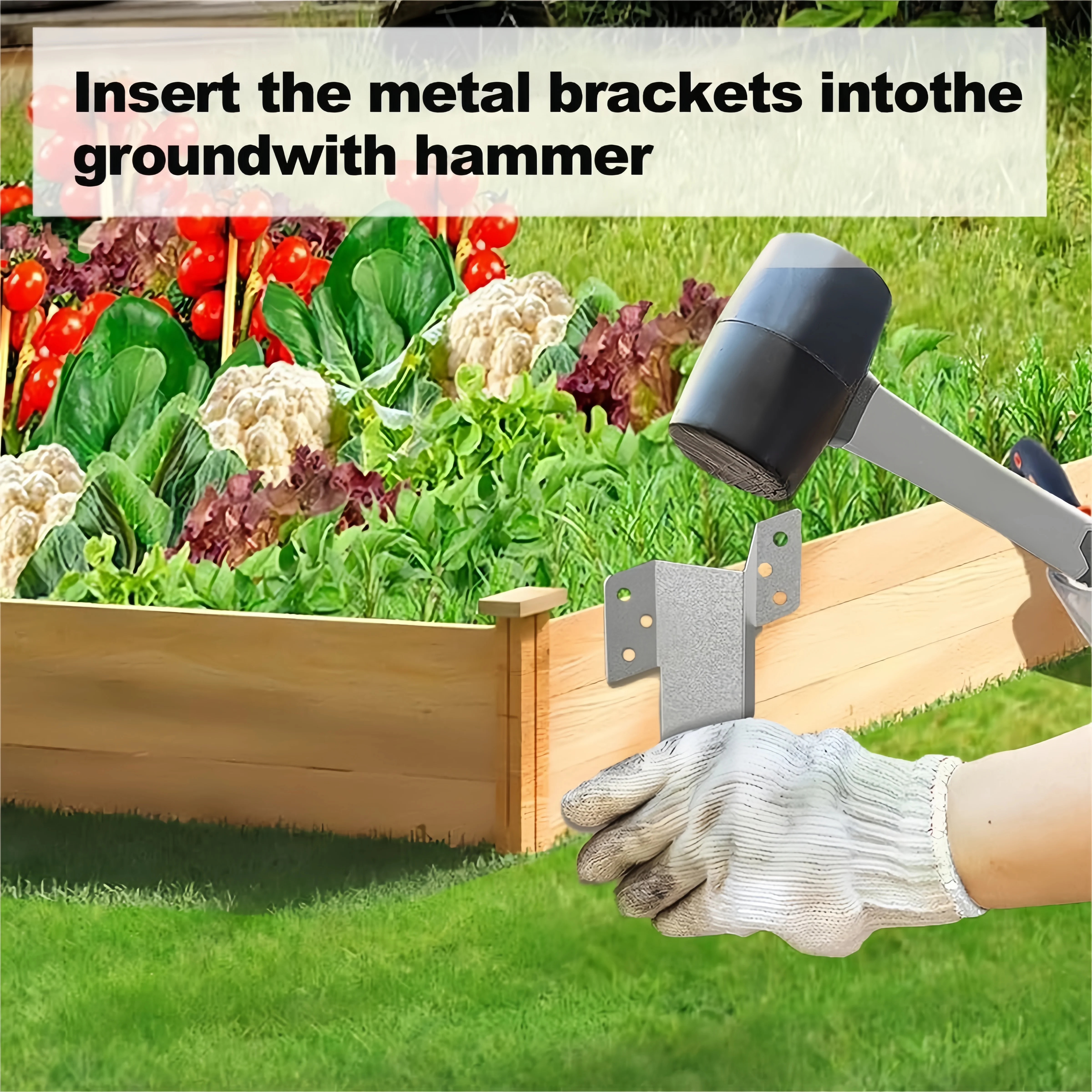 

Heavy Duty Fixing Pegs for Timber - 5 Pack Metal Landscape Edging Stakes for Driveway, Garden Edging, Raised Beds & Outdoor