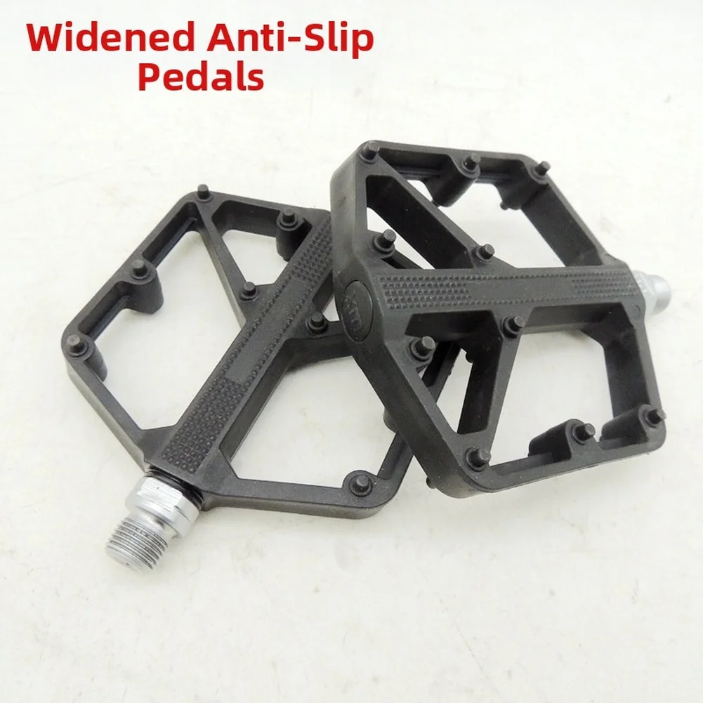 

Chromoly Axle Wide Bike Pedals For Off-road Riding Sealed Bearing Bike Pedals Bicycle Pedal Wide Platform Textured Tread Pattern