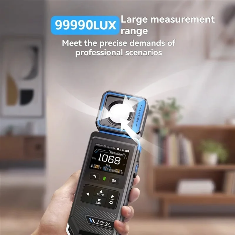 【B07R】Medidor de luz digital profissional de alta precisão Luxômetro 99900Lux Iluminômetro Fotômetro Medidor de luz Lux