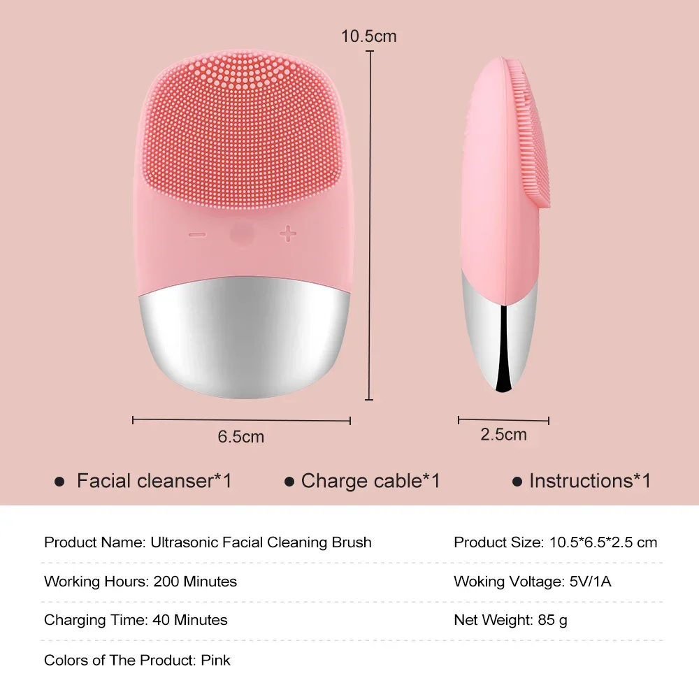 Electric Face Cleansing Brush Facial Cleanser Sonic Facial Cleansing Brush Scrubber Skin Massager