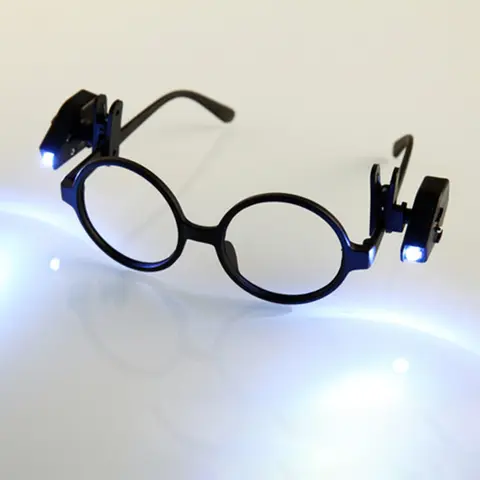 Adjustable LED Mini Clip-On Eyeglass Lamp Practical Book Lights Battery Powered Reading Lighting for Home Bedroom Study