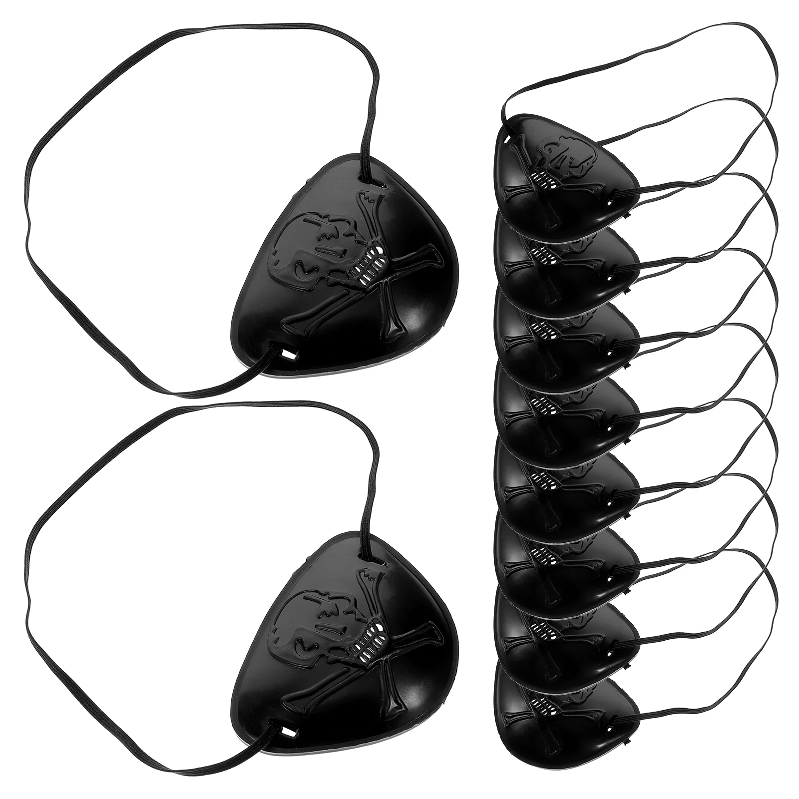 10 Pcs One-eyed Pirate Eyepatch Costume Halloween Patches for Adults Decorate Cosplay Costumes