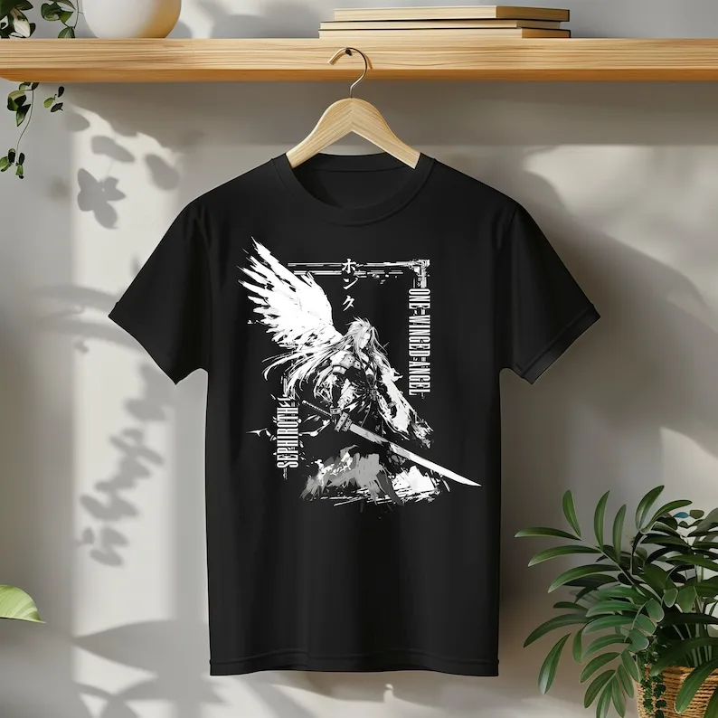 FINAL FANTASY 7 Sephiroth| Unisex Softstyle Tee | Gaming Streetwear Graphic T-Shirt | Gifts for Gamers Stylish Japanese Shirt