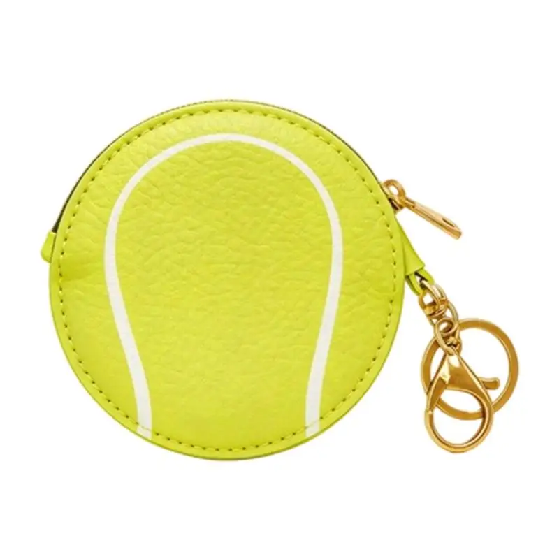 A52E Practical Small Keychain Organizers With Ball Imprints Compact Holder Wallet Perfect Gift For Sports