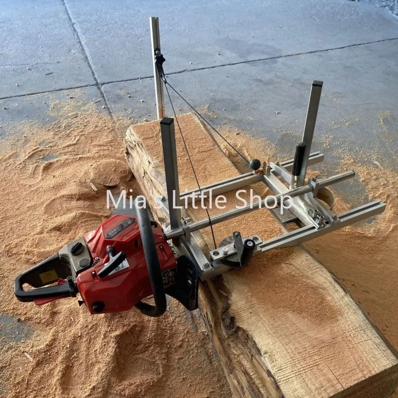 Chainsaw Mill Rail Guide System with Winch, Sawmill Planking Attachment Milling Tool
