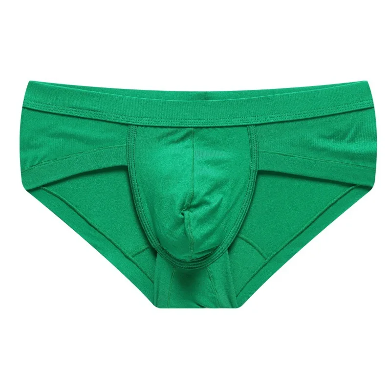 

Men's Sexy Brief Modal Elastic Soft Breathable Comfortable Sweat Absorption Sports Underwear Youth Low-rise U Convex Pouch Tanga