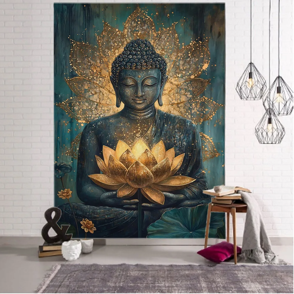 Buddha Tapestry Hippie Home Wall Decoration Blanket Psychedelic Bohemia Taromantra Room Art Decoration Hanging on the Wall