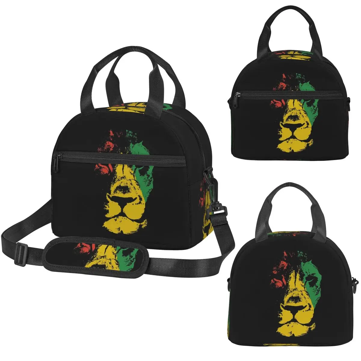 

Термосумка для обедов с изображением льва и флагом растафарианцев для женщин, офисная термосумка-холодильник, герметичная сумка-тоут для обедов