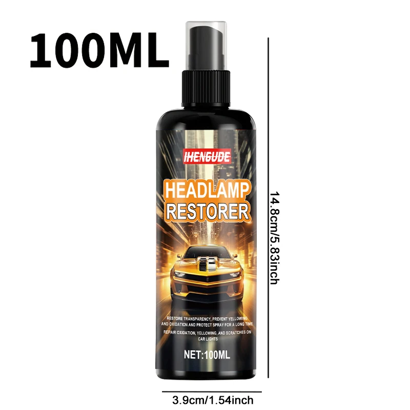 High-Intensity Car Light Restoration Kit - Restores Clarity, Prevents Yellowing and Oxidation, Long-Lasting Protective Spray, Repairs Oxidation, Yellowing and Scratches on All Types of Car Lights