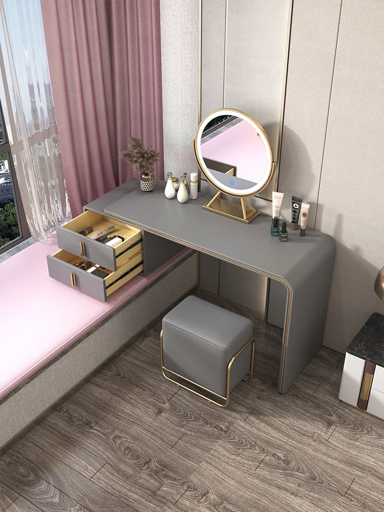 With bay window dresser storage cabinet integrated special transformation high and low foot length short leg bay window makeup
