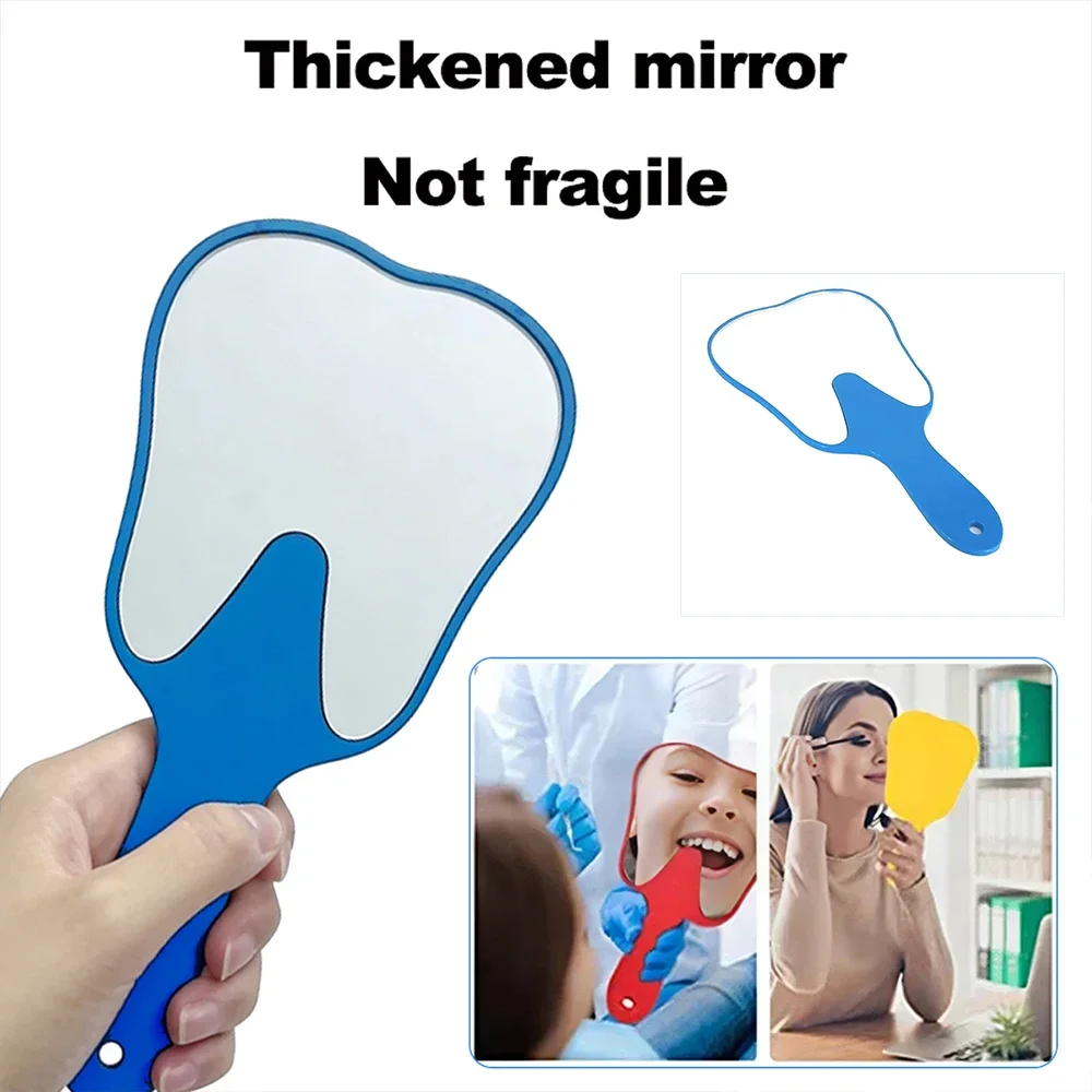 

Thickened Dental Mouth Mirror Handheld Unbreakable Plastic Oral Care Tool Makeup Mirror Dental Accessories Dentist Gift