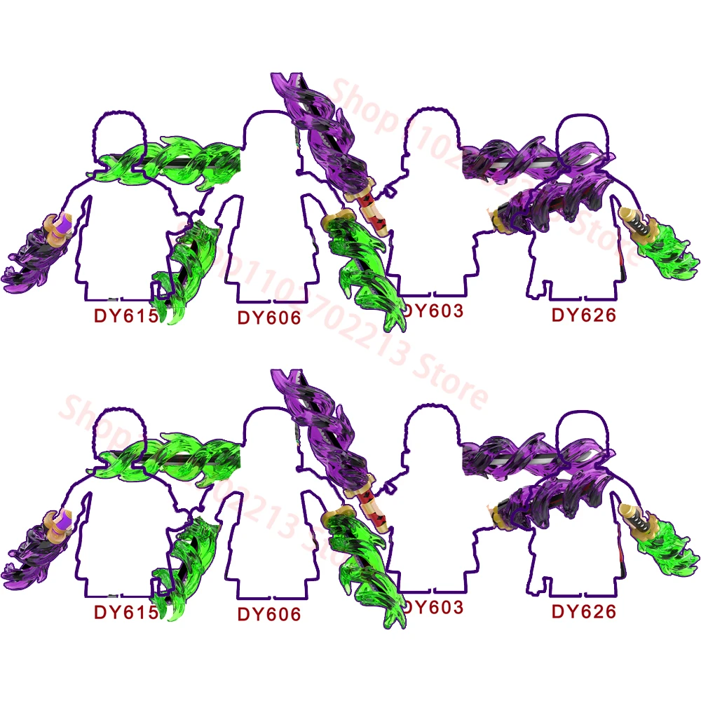 Строительные блоки DY603 DY606 DY615 DY62 Аксессуары для мультфильмов Коллекция кирпичей Образовательная модель Рождественский подарок Игрушки для детей