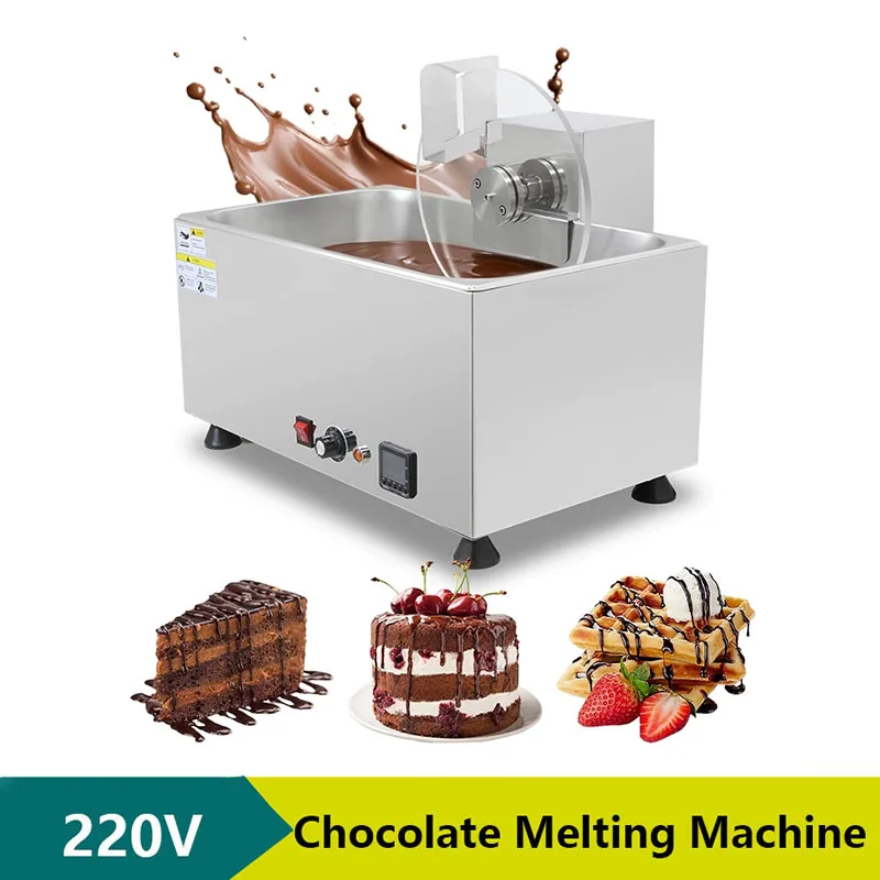 Commercial Chocolate Melting Pot Machine Electric Chocolate Tempering Machine Stainless Steel Chocolate Equipment Home Kitchen