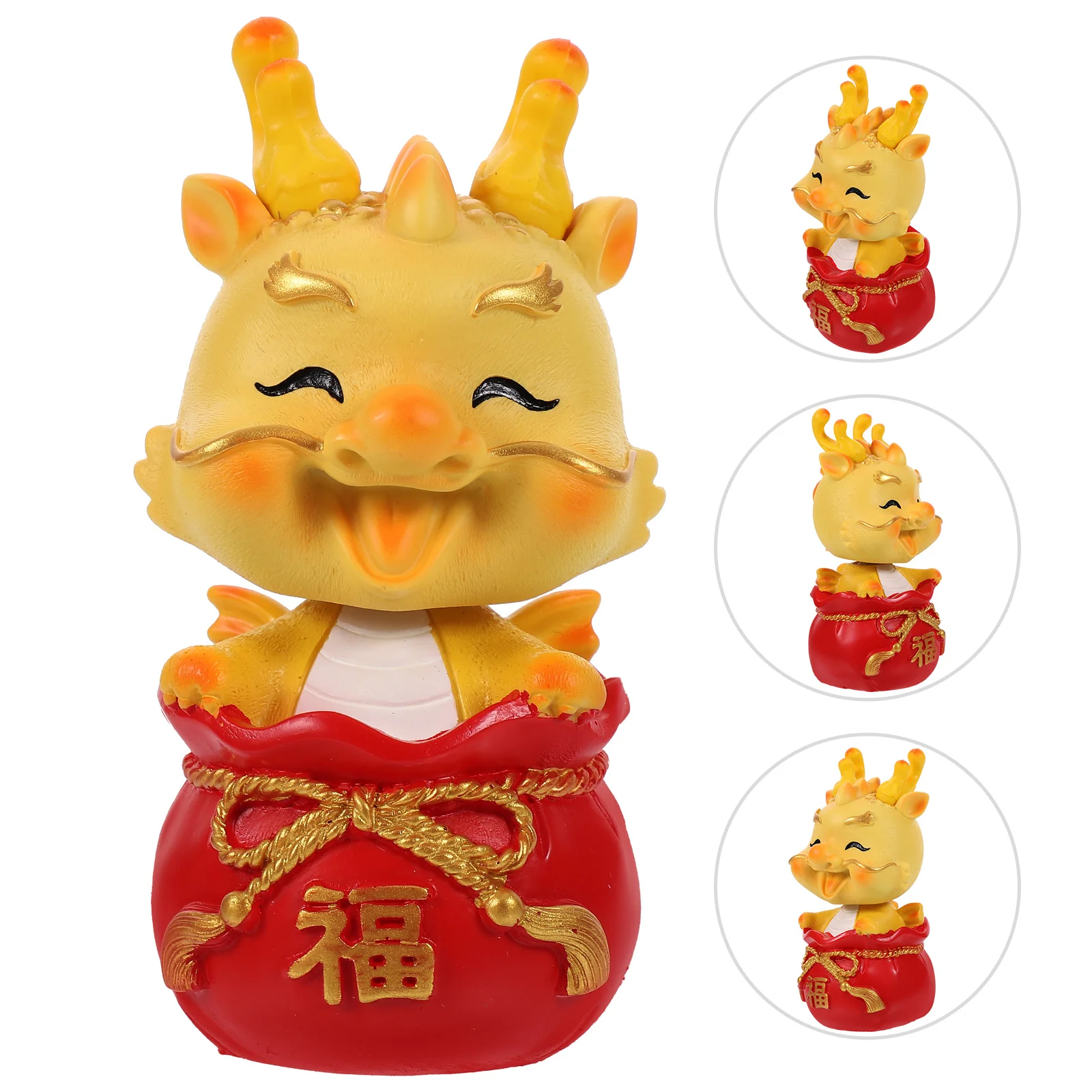 

Finance Bag Dragon Ornaments Decorations Statue Tabletop Mini Figurines Statues