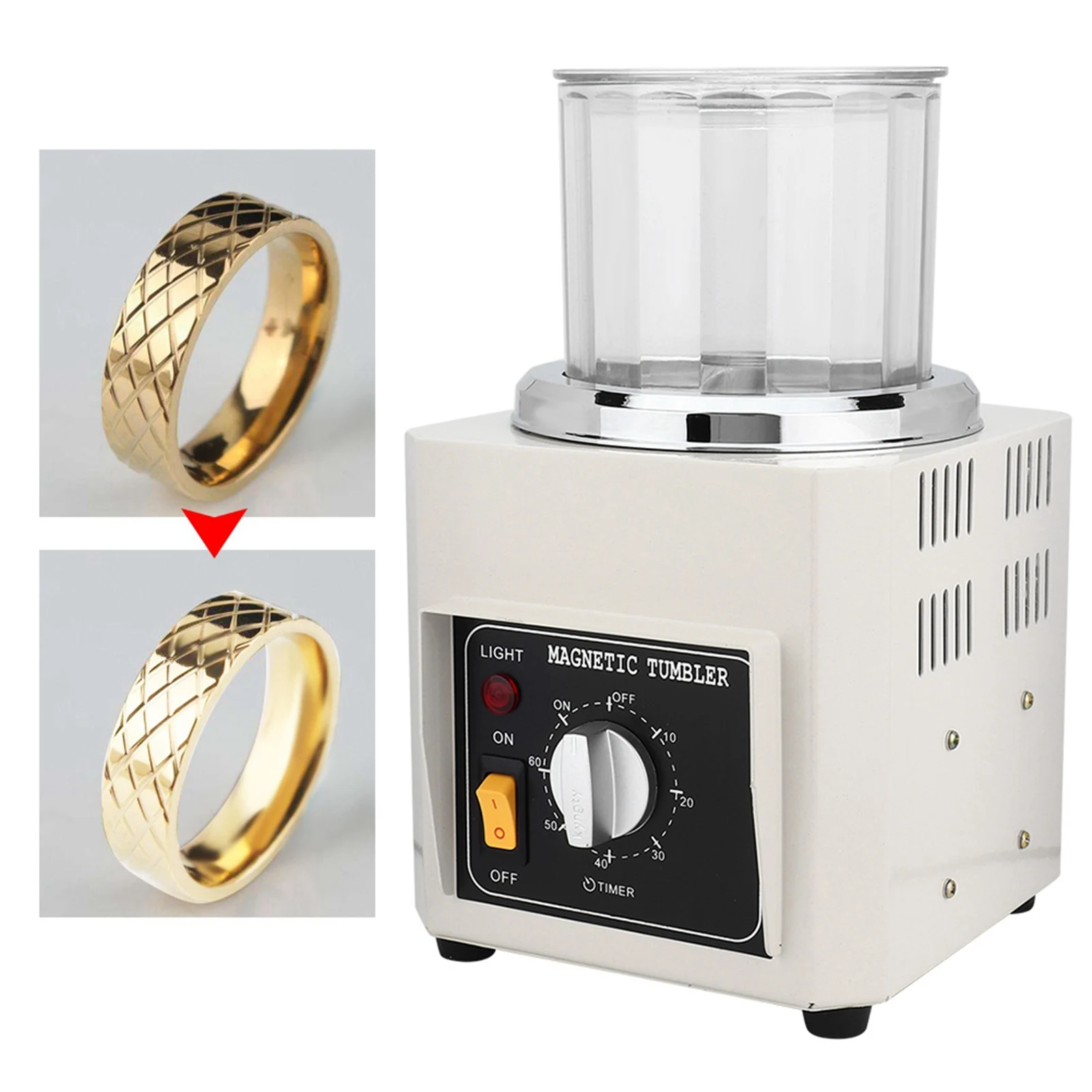 

Jewelry Polisher Machine Magnetic Jewelry Polishing Tumbler Jewelry Polisher Finisher Machine Professional Polishing Tool