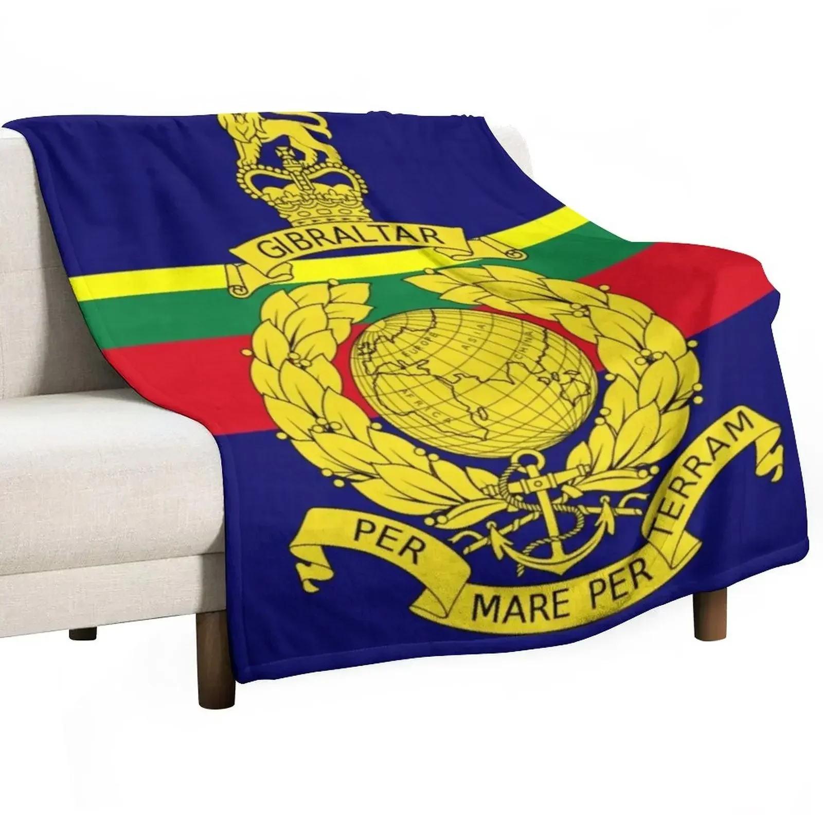 Flag of the Corps of Royal Marines Throw Blanket Bed linens Soft Blankets