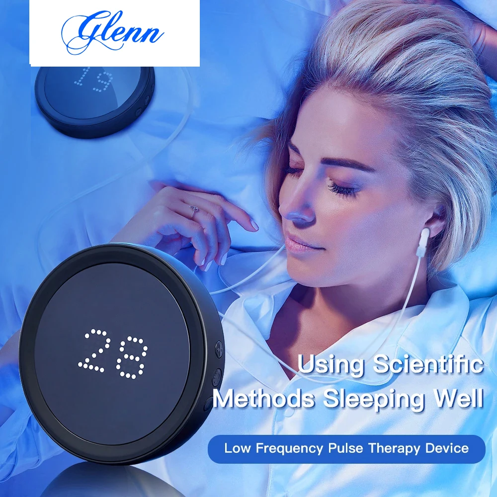 CES Sleep Aid Device Insomnia Anxiety Depression Relief EMS Sleep Assistance Transcranial Microcurrent Massage Migraine Hypnosis