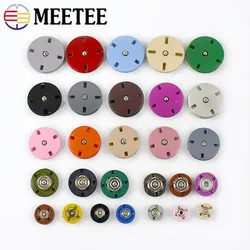 Meetee 10sets 10-25mm Metal Snap Buttons Invisible Fastener Press Button Clasp Coat Down Jacket DIY Garment Sewing Accessories