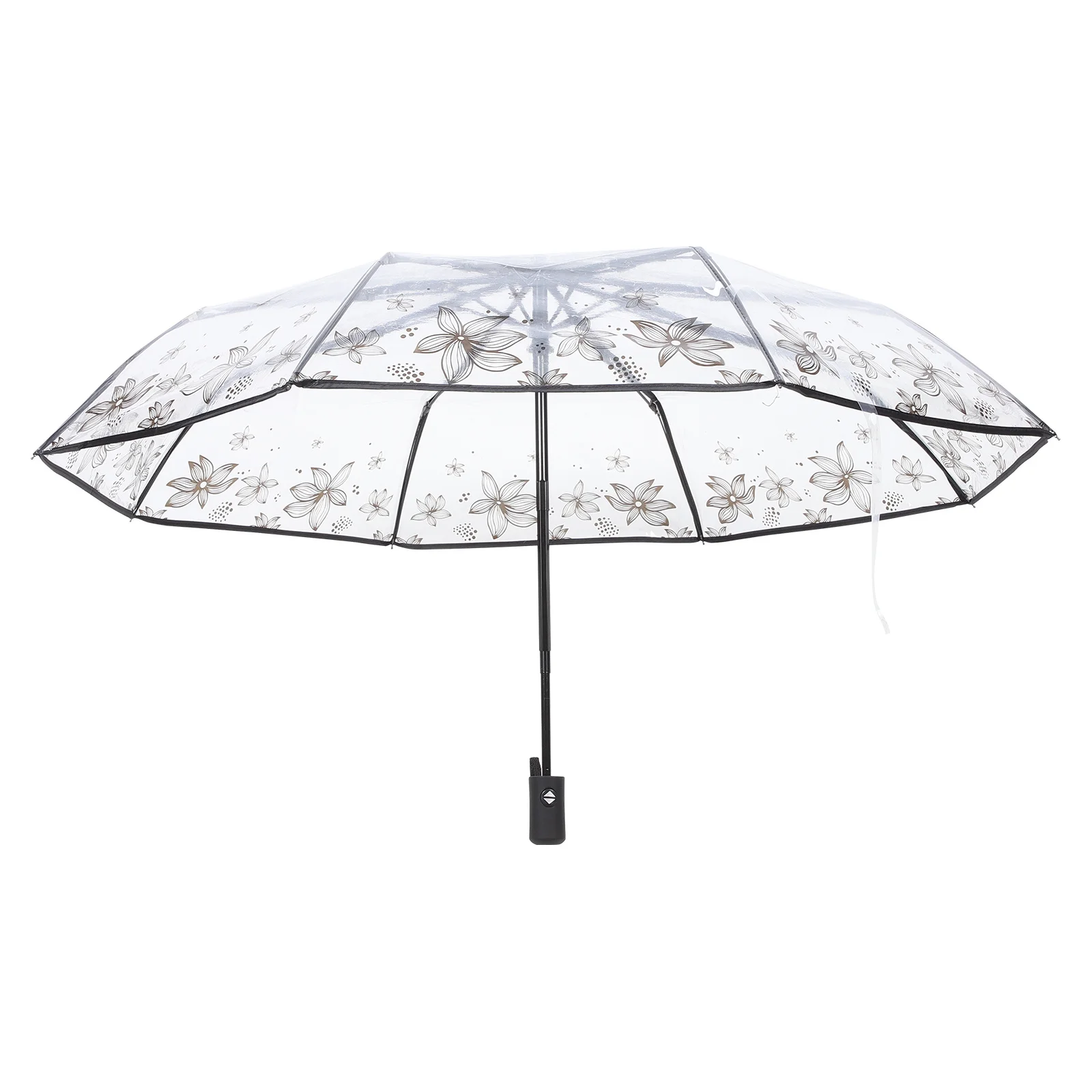 

Automatic Folding Transparent Umbrella Clear Waterproof Auto Open Close Travel Rain Umbrella Lightweight Portable