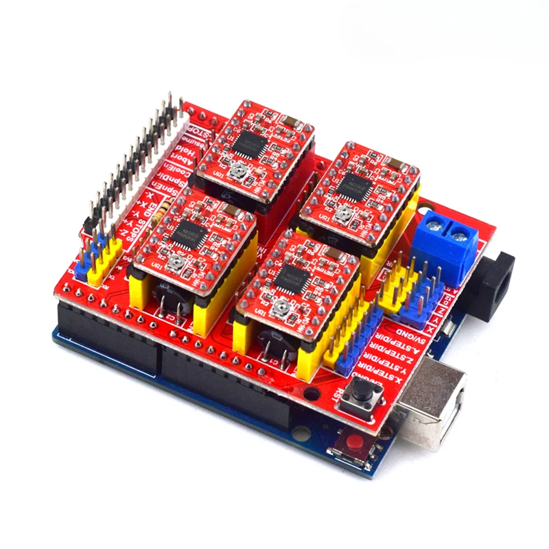 CNC Shield V3 Engraving Machine / 3D Printer / + 4pcs A4988 Driver Expansion Board for Arduino